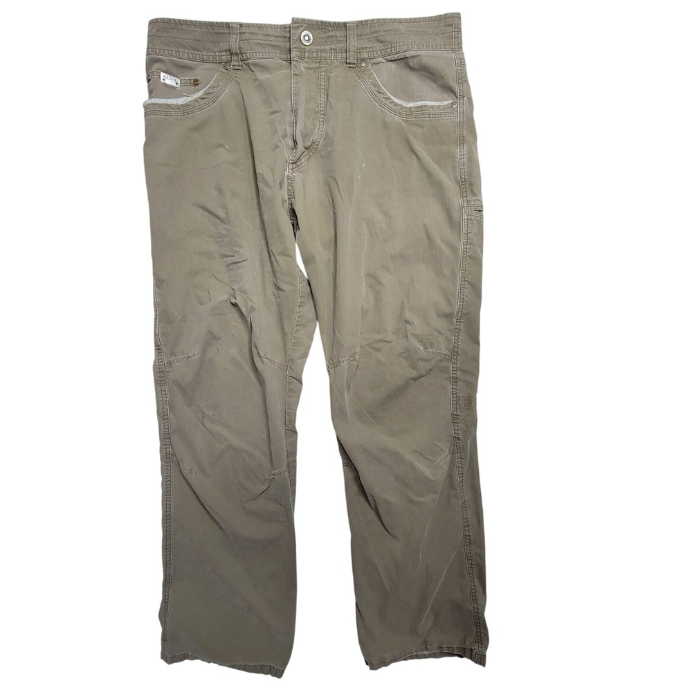 Kühl Revolvr‎ Pants Men's 36x32 Lightweight Cotton Blend Tan Casual Outdoor Wear